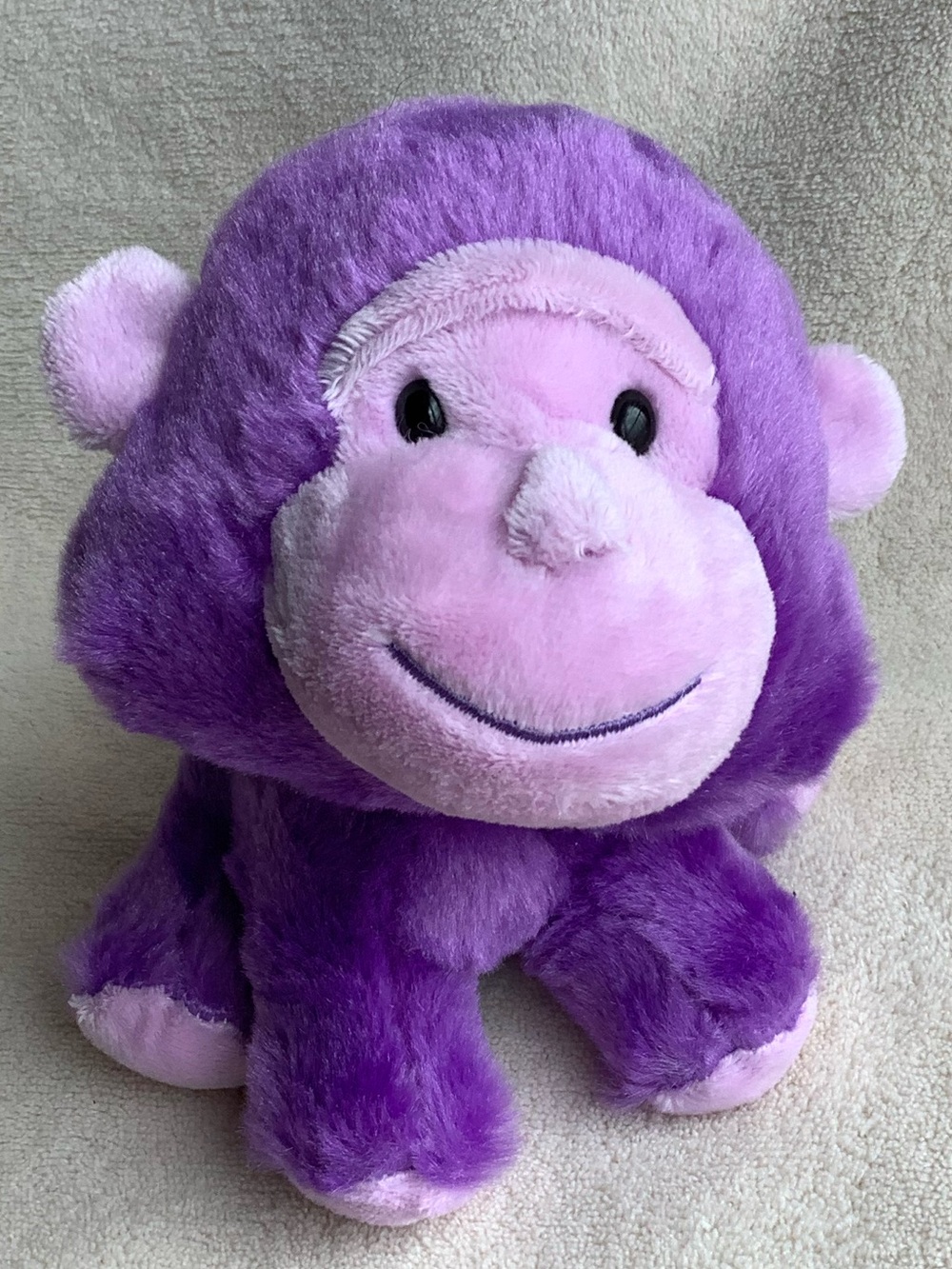 Aurora World 2015 Plush Wobbly Bobblees Purple Gaga Gorilla Stuffed Animal Toy